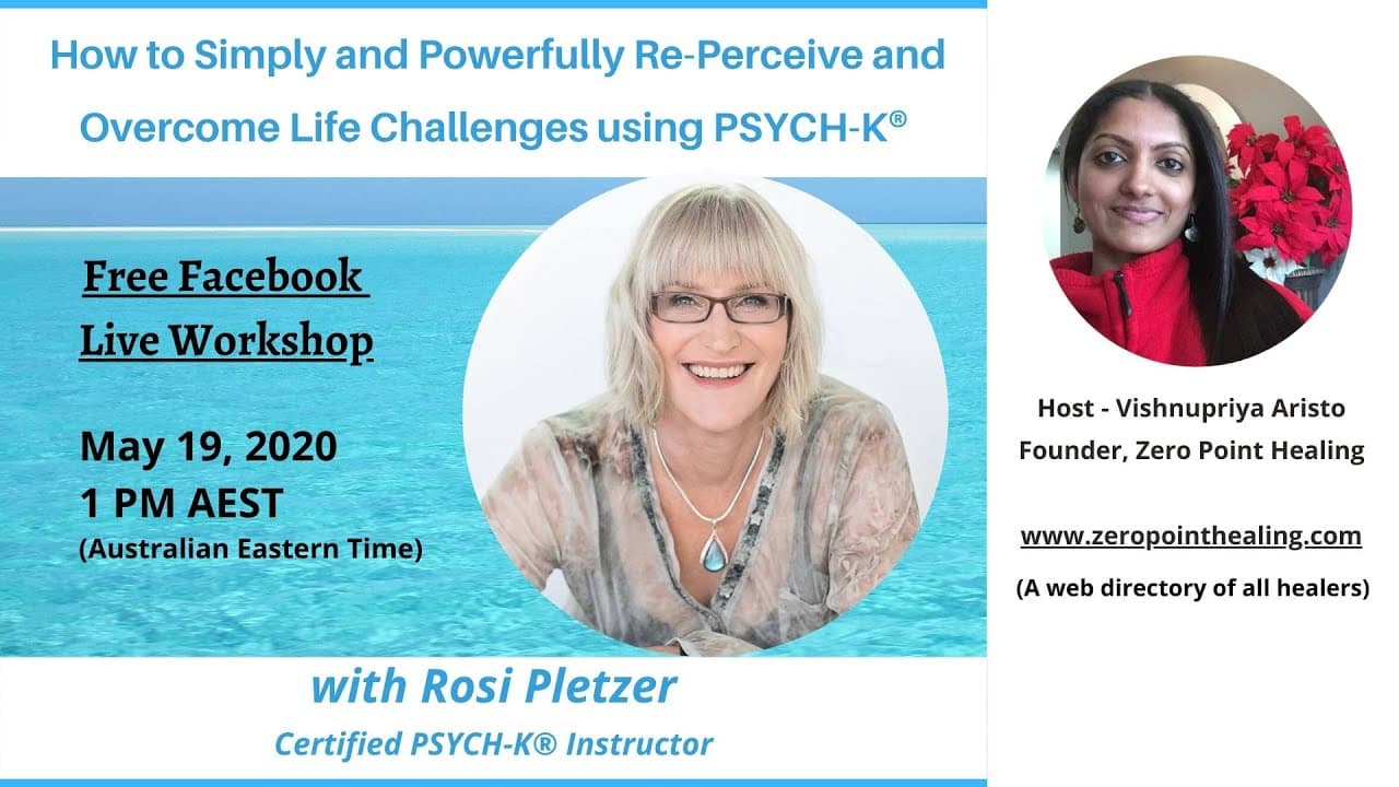 Rosemarie Pletzer talking about PSYCH-K and re-perceiving life challenges on the Zero Point Healing Show