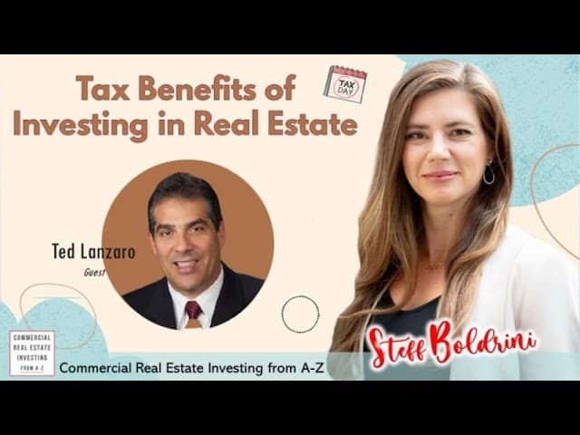 Ted Lanzaro discussing real estate depreciation and investor tax status on a podcast