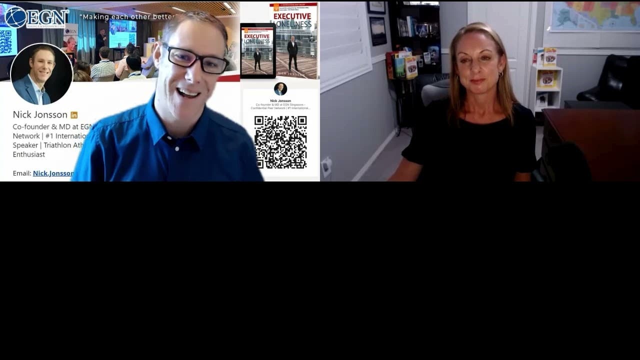 Nick Jonsson discussing executive stress and daily health habits on a podcast