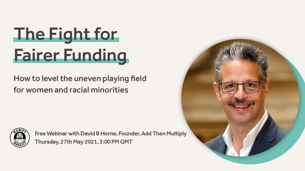 David Horne discussing fairer funding for founders in a Robot Mascot interview