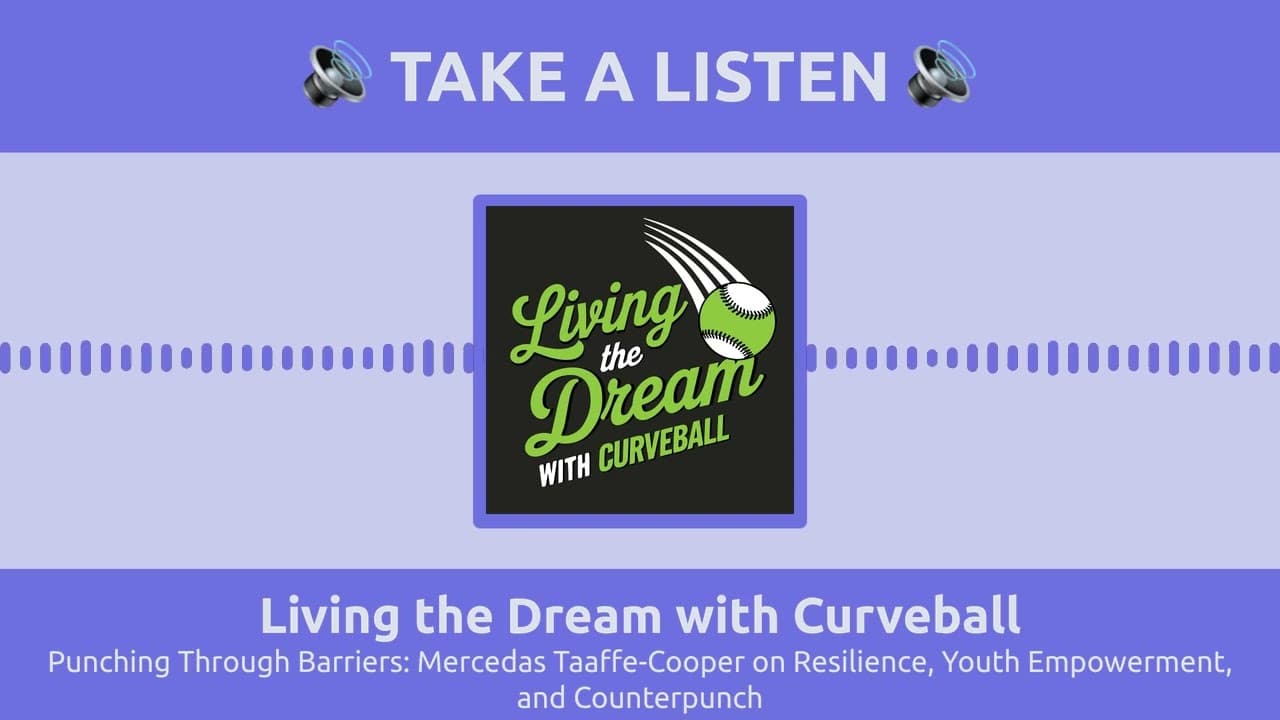 Mercedas Taaffe-Cooper speaking about adolescent resilience on the Living the Dream with Curveball podcast