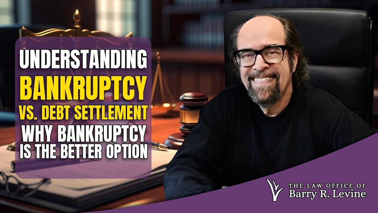 Barry Levine discussing bankruptcy versus debt settlement on his show