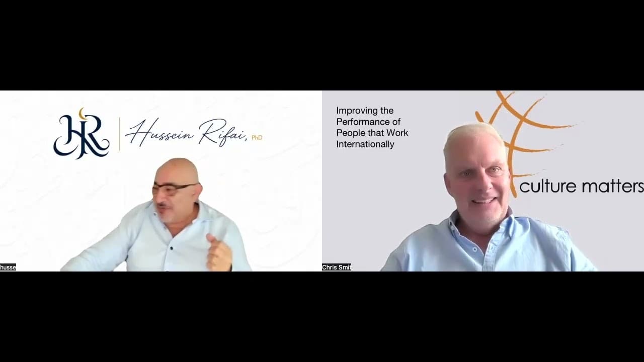 Dr Hussein Rifai speaking on the Culture Matters podcast
