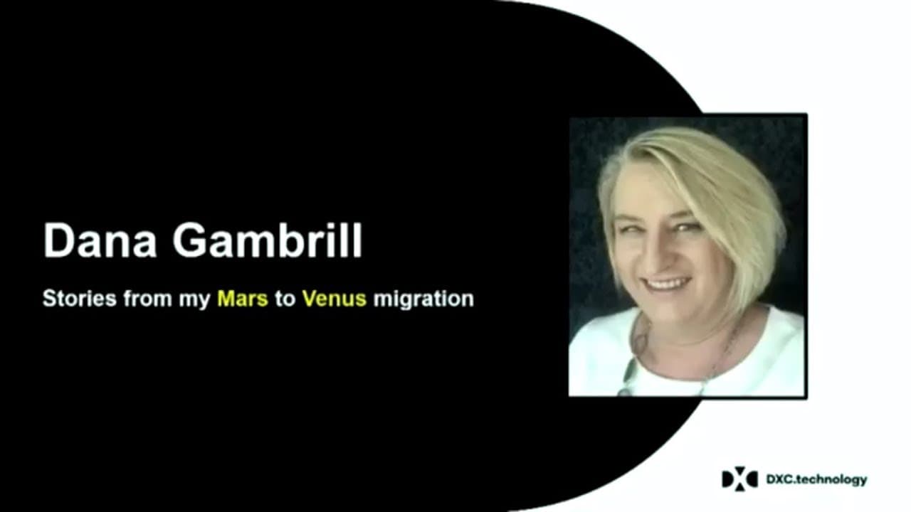 Dana Gambrill speaking to colleagues about authenticity at work