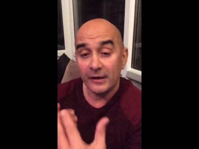 Garth Delikan speaking on a live broadcast about choosing a positive state of mind