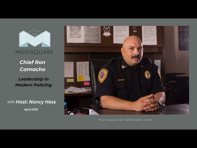 Dr. Ron Camacho discussing trust, officer development and community confidence