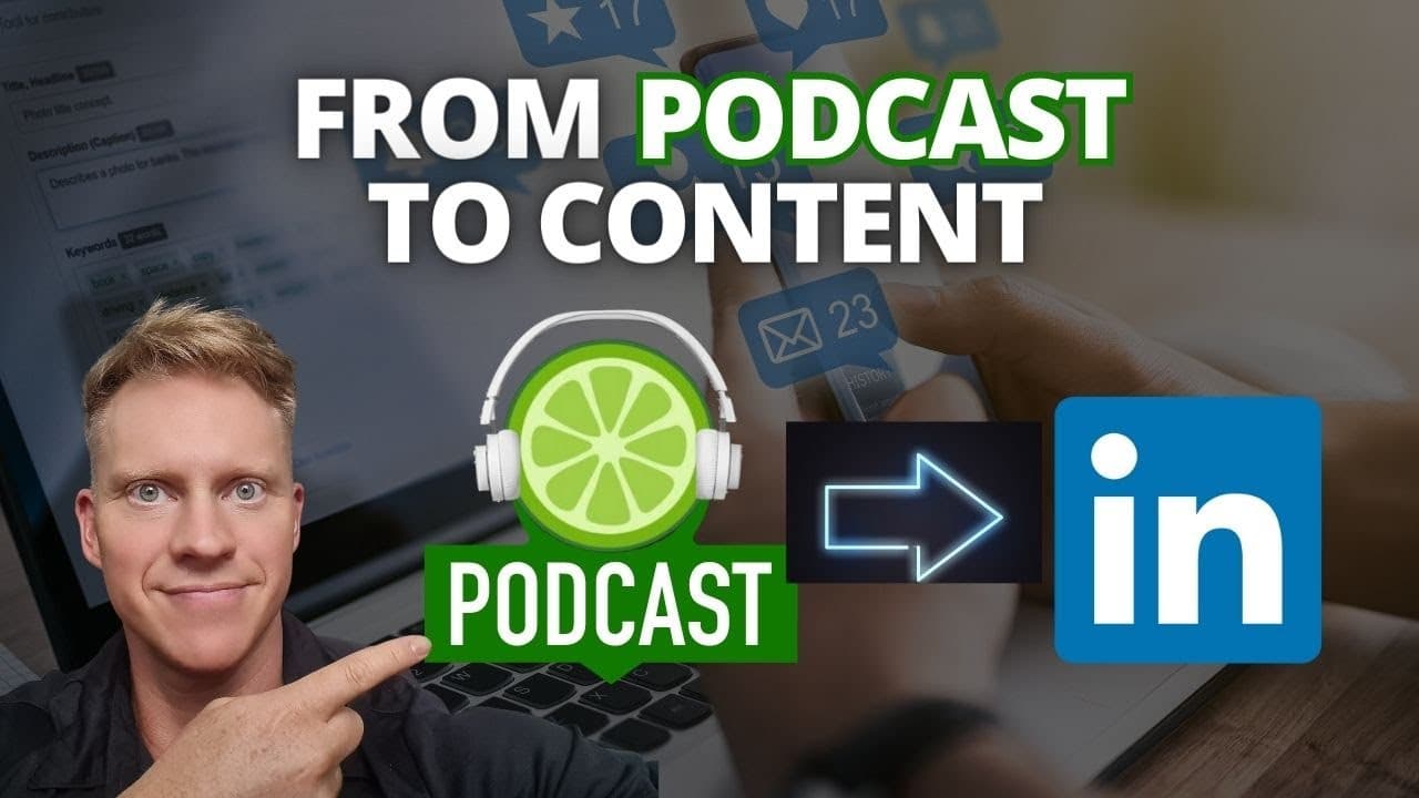 Joe Cramond explaining how to turn podcast clips into LinkedIn posts