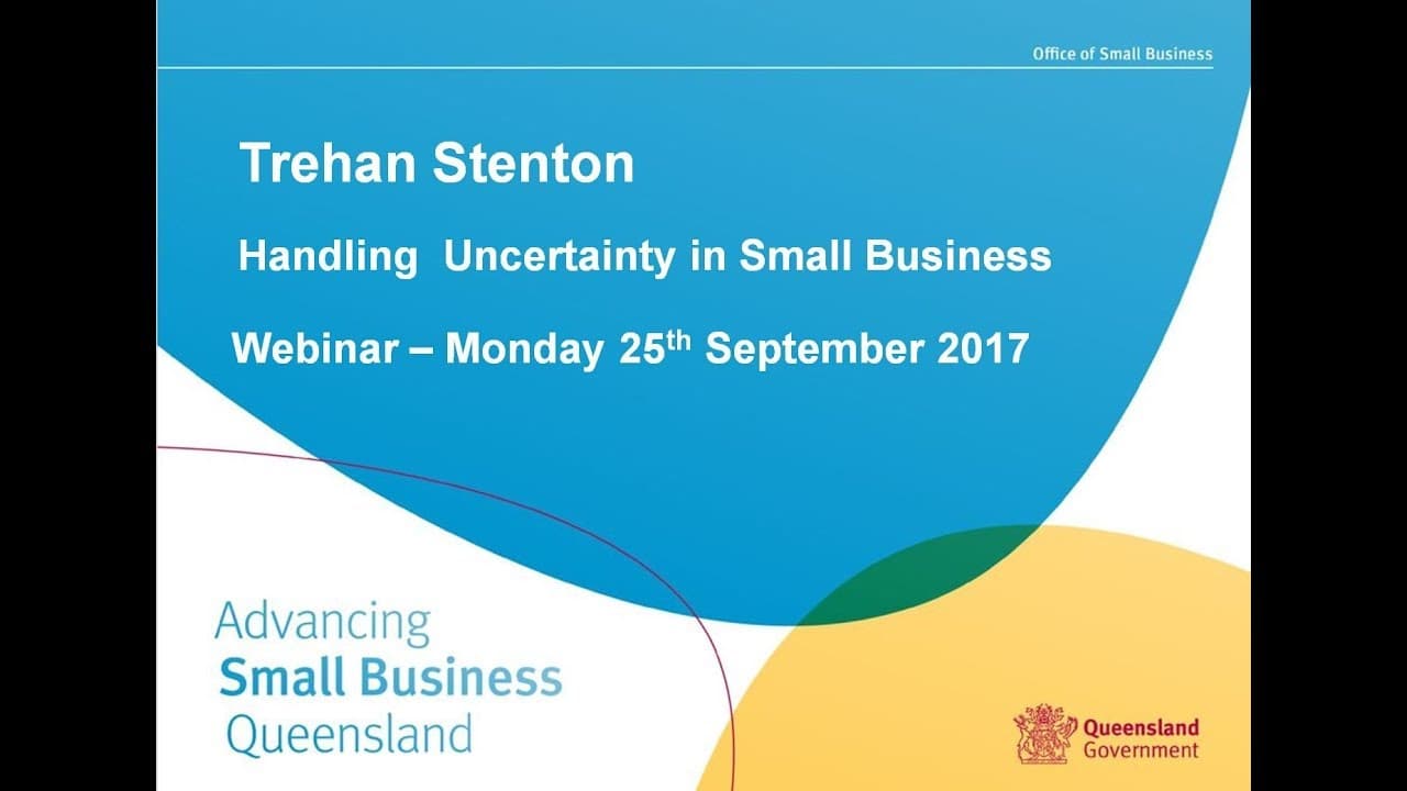Trehan Stenton presenting a small business webinar on innovation and managing growth