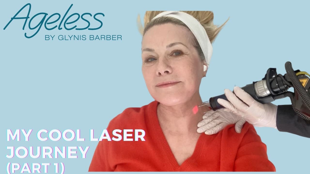 Lisa Harris giving a cool laser skin treatment in her Weybridge clinic on Ageless by Glynis Barber