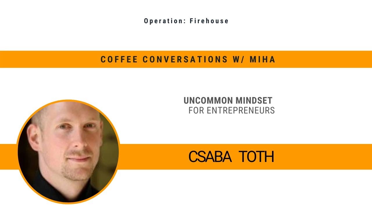 Csaba Toth speaking about culture and leadership in a live video interview