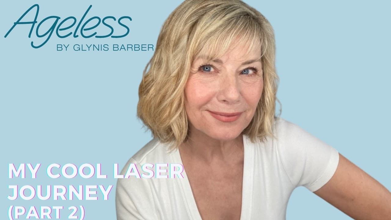 Video still from My Cool Laser journey Part 2 on the Ageless by Glynis Barber channel