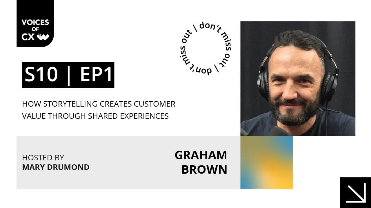 Graham Brown discussing storytelling, customer experience and artificial intelligence on Voices of CX