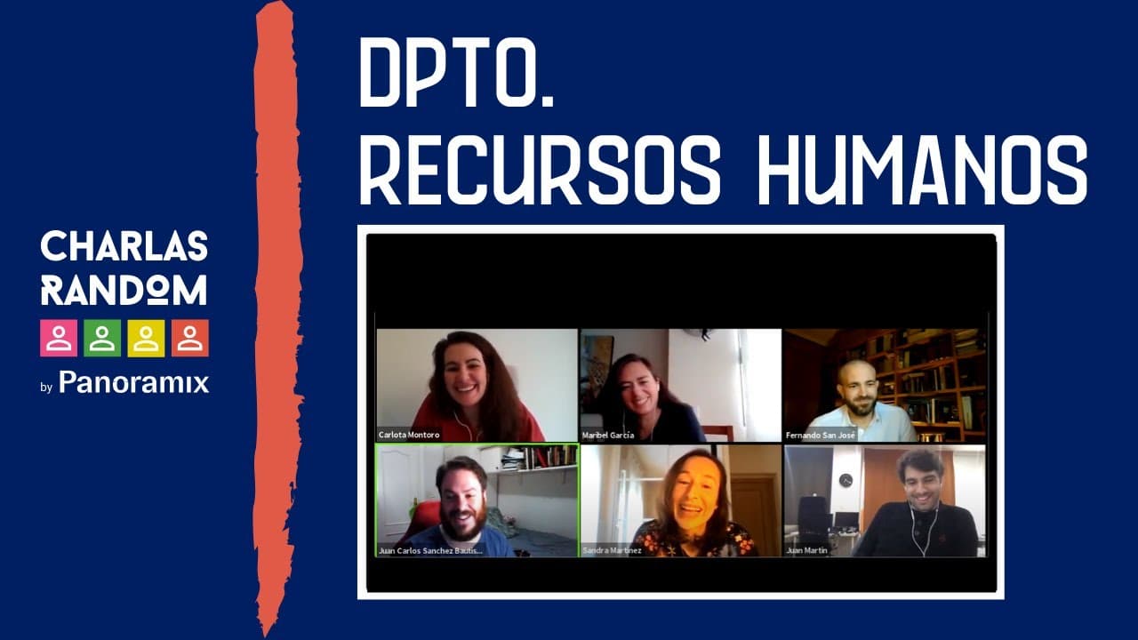 Carlota Montoro speaking on a Charlas RANDOM video panel about human resources