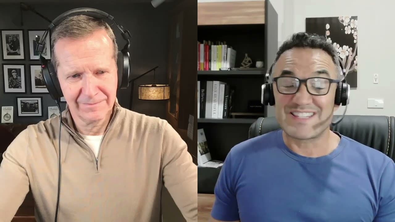 Graham Brown discussing storytelling and leadership with Jonathan Bowman-Perks